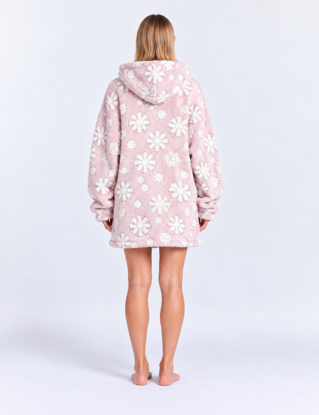 Snowflake Plush Hoodie Dress