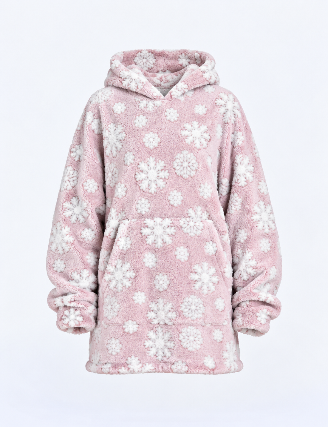Snowflake Plush Hoodie Dress